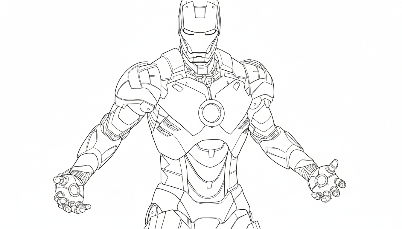 Эскиз бронированного Железного человека