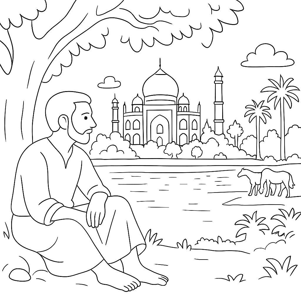 Раскраска по сказке "Хлеб и золото"