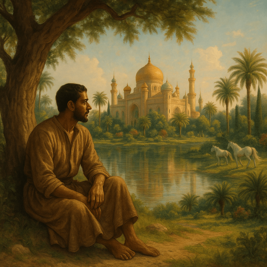 Аббас мечтает о дворце, саде и лошадях