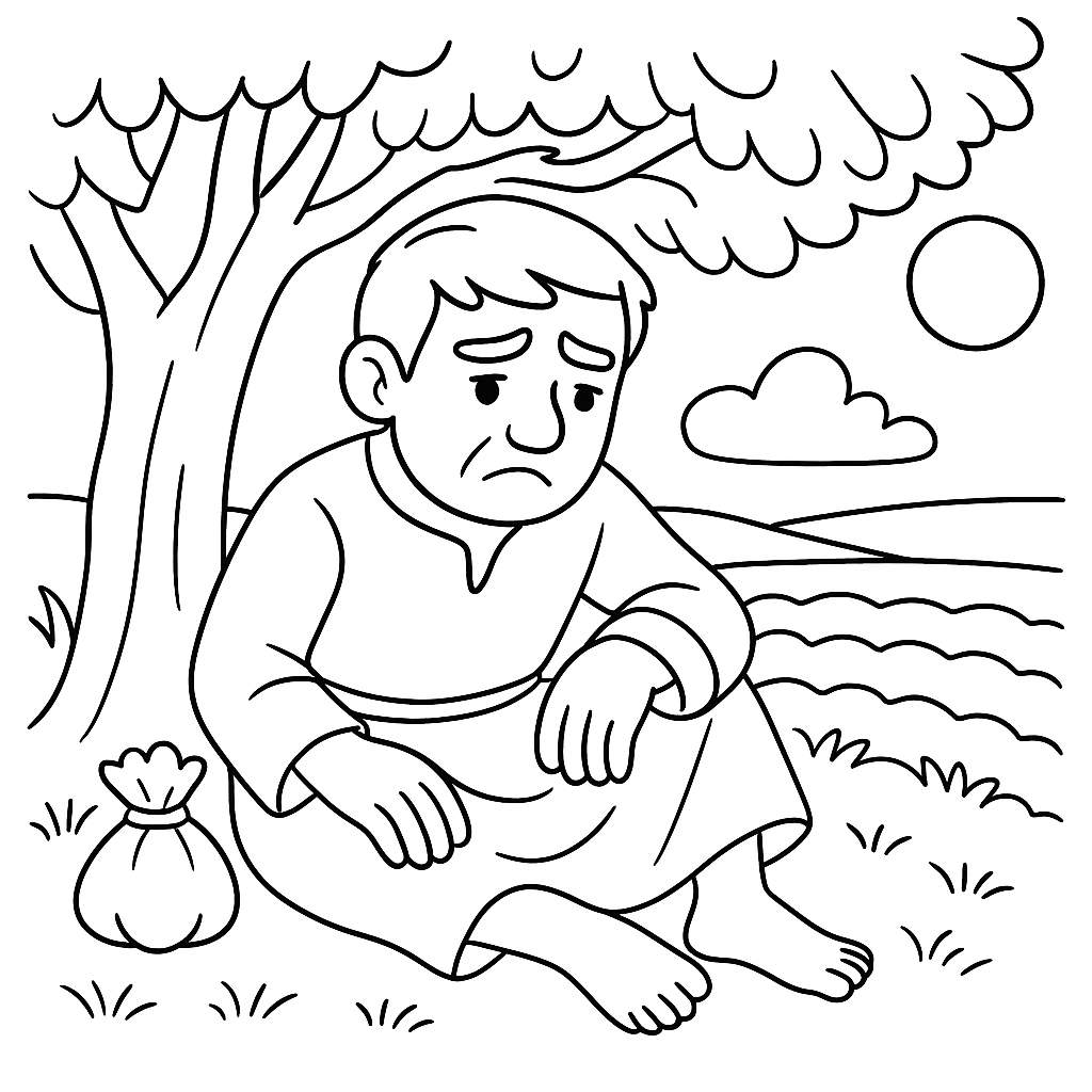 Раскраска по сказке "Хлеб и золото"