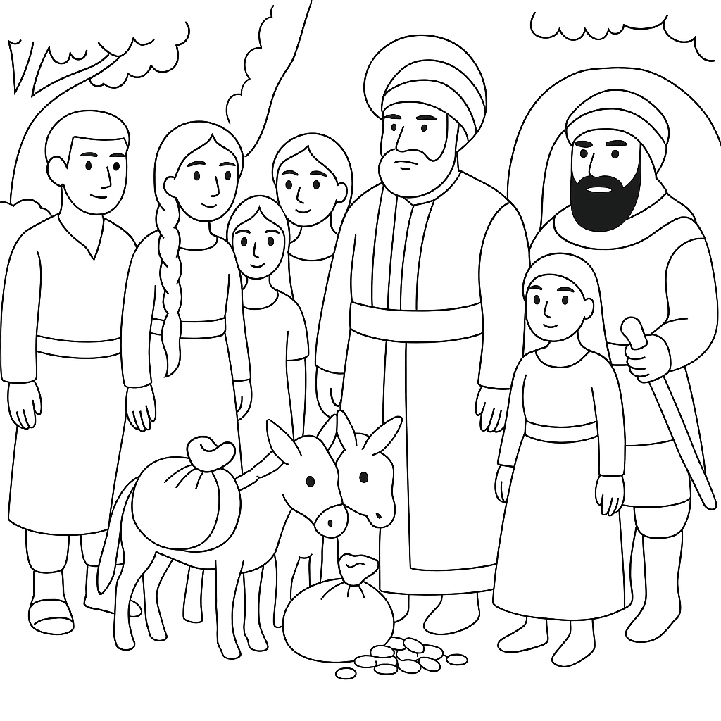 Раскраски: Али-баба и сорок разбойников