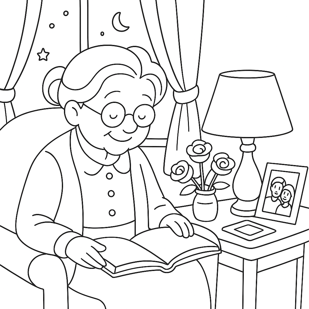 Раскраска по сказке "Бабушка"