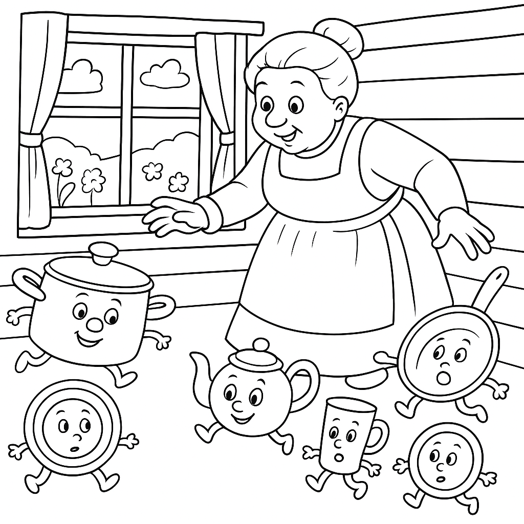 Раскраски: Федорино горе