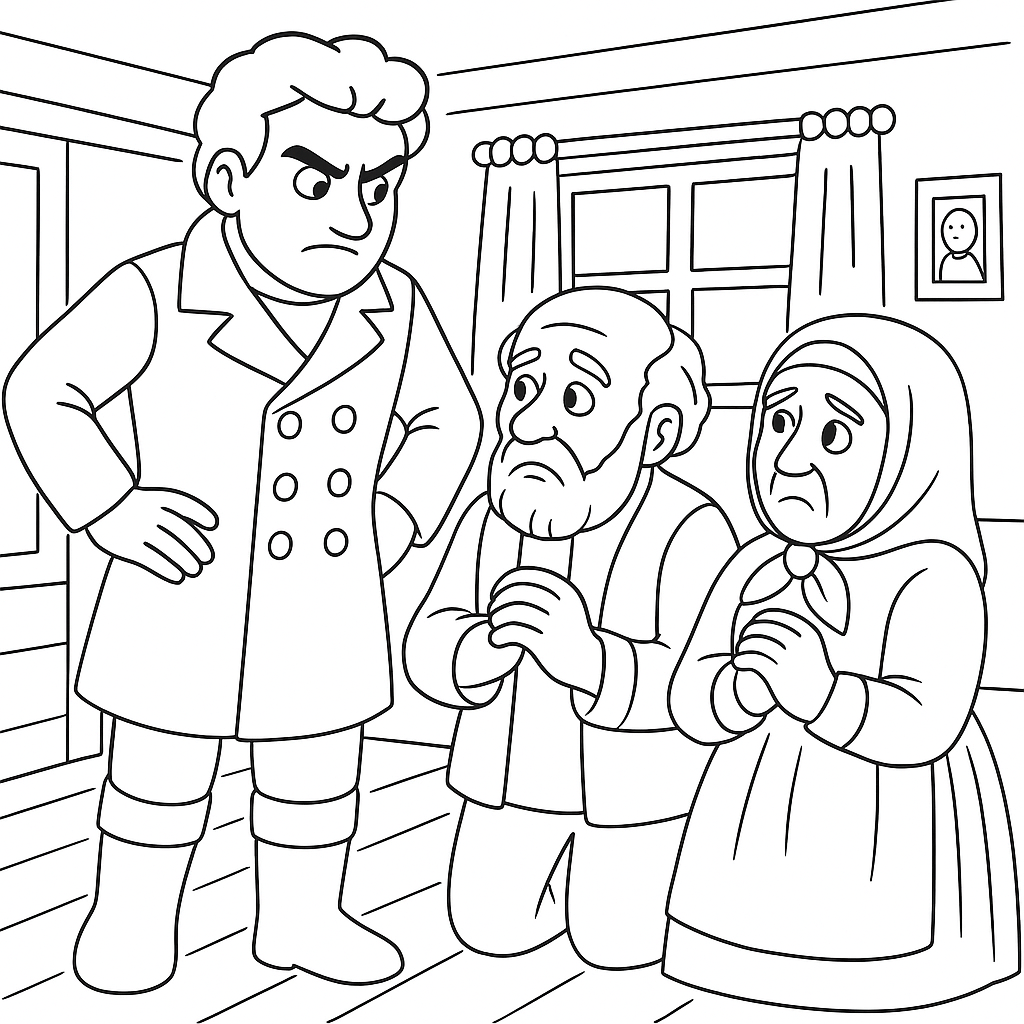 Раскраска по сказке "Болтунья"