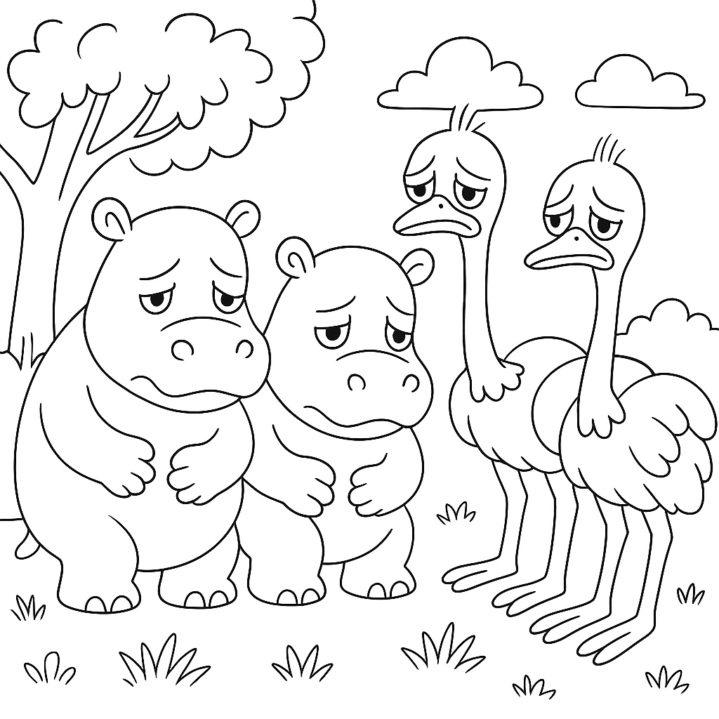 Раскраска по сказке "Айболит"