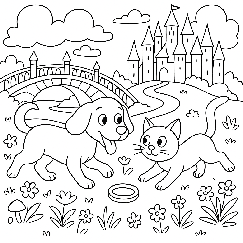 Раскраска по сказке "Волшебное кольцо"