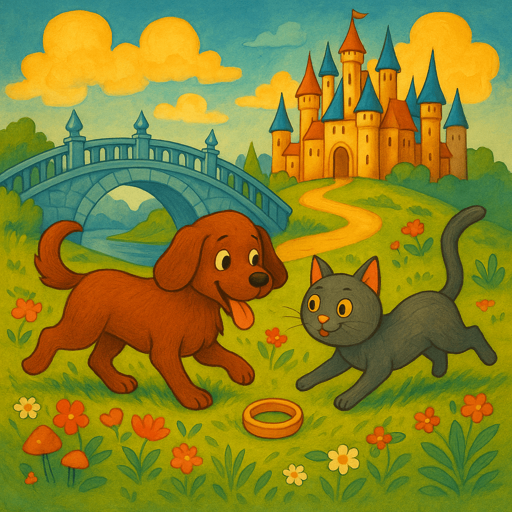 Собака и кошка отправляются в путь за кольцом