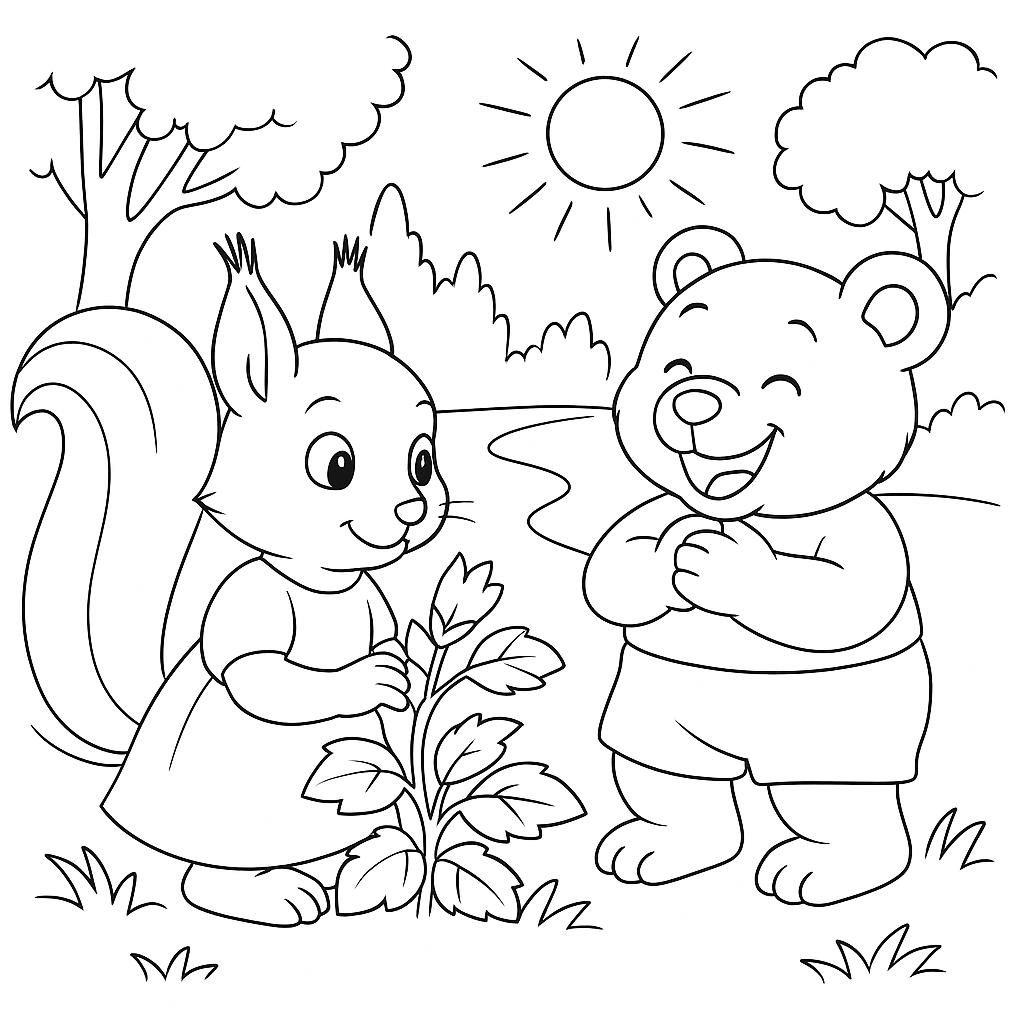 Раскраска по сказке "Невыносимо скучно"