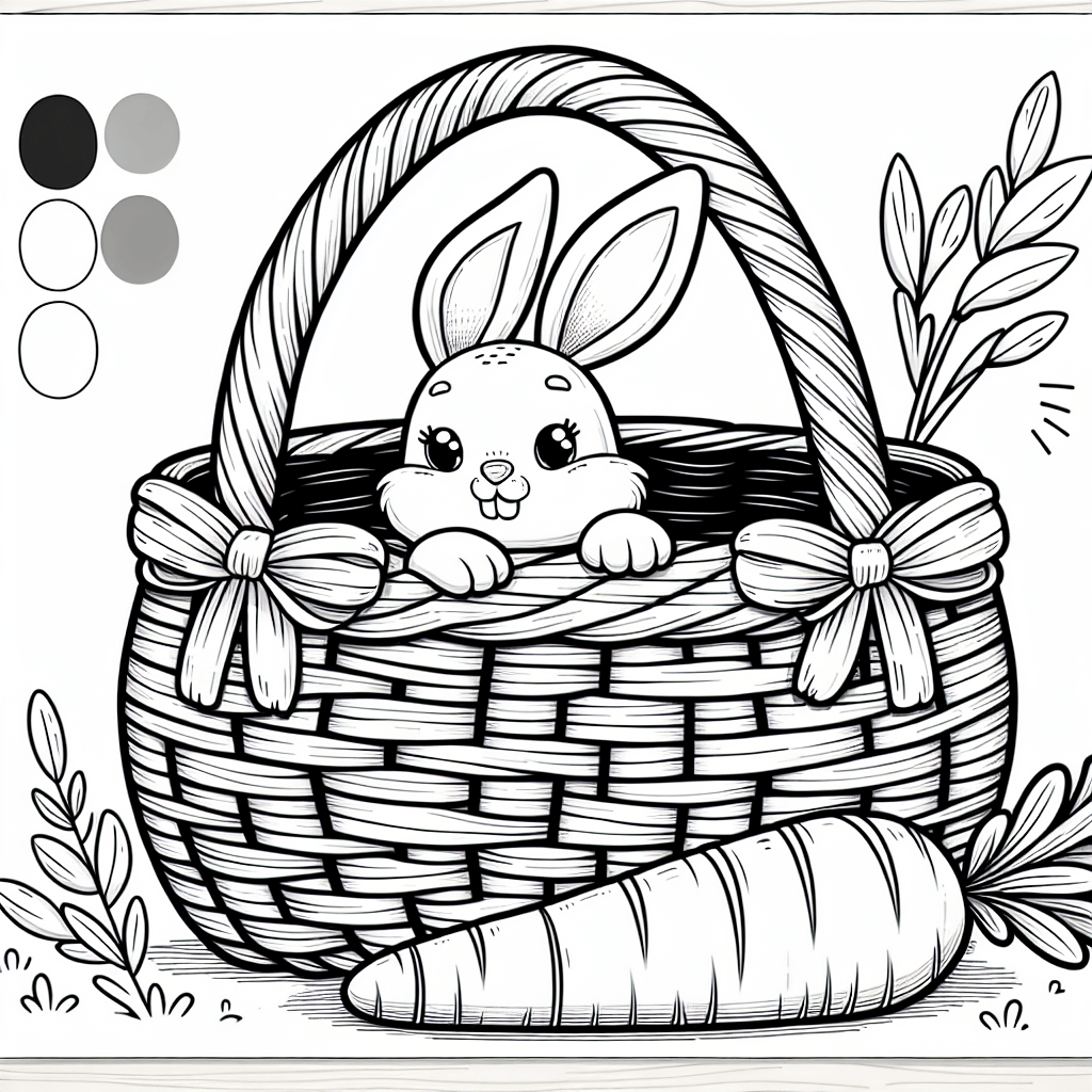 Кролик в корзинке