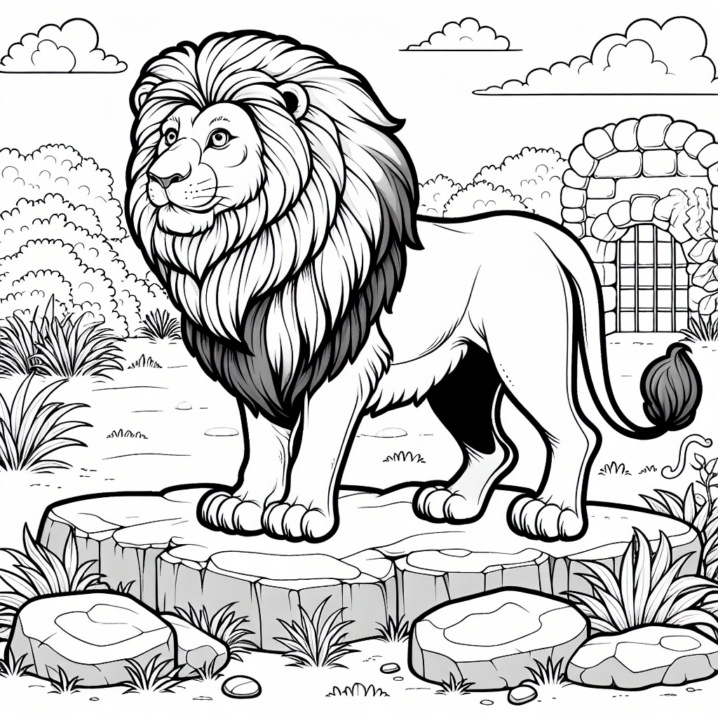 Лев на камне