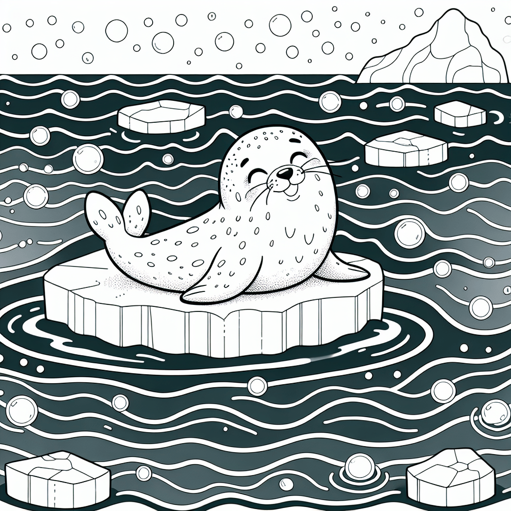 Тюлень играет с пузырями