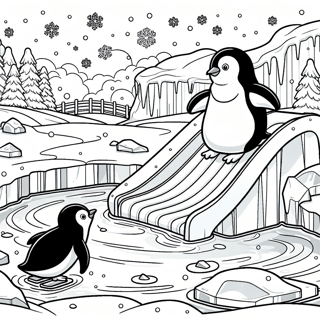 Пингвины у бассейна