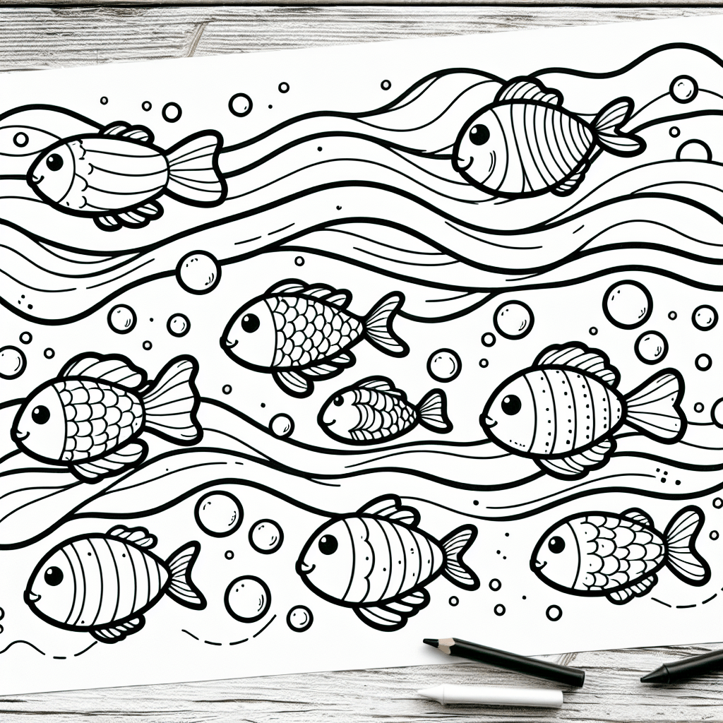 Стая дружных рыб