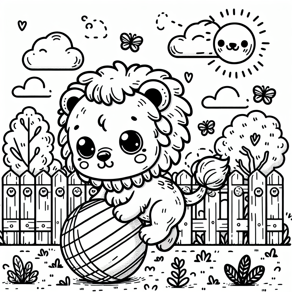 Львенок и мяч