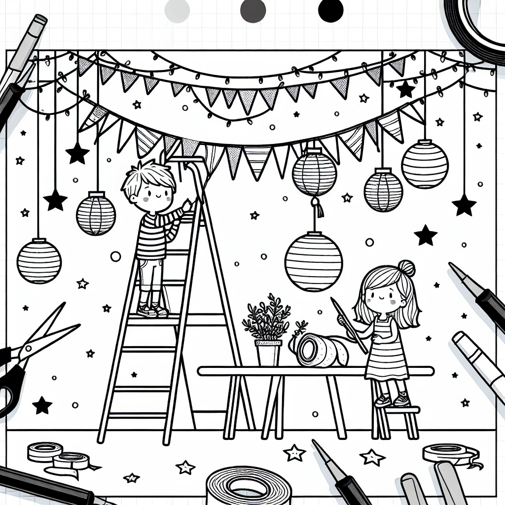 Украшаем зал гирляндами