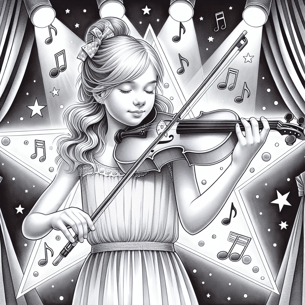 Скрипачка на сцене