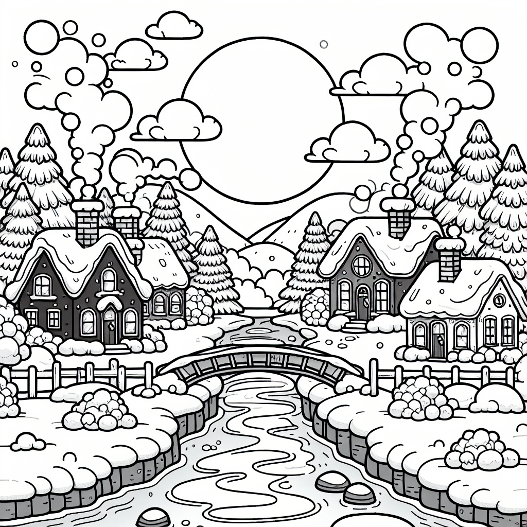 Заснеженная деревня