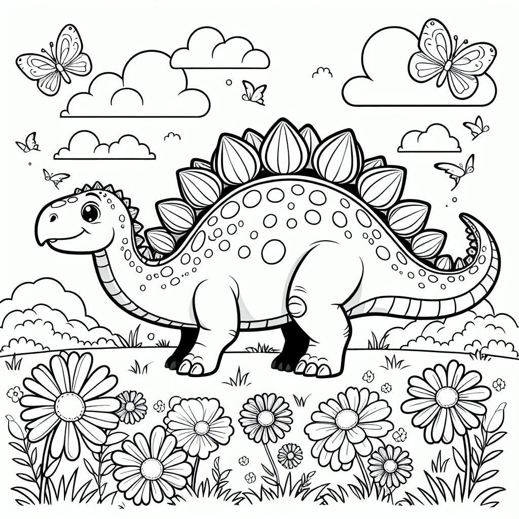 Стегозавр и бабочки