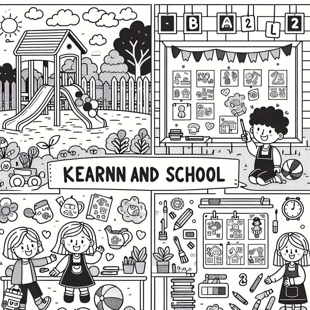 Детский сад и школа: учимся и играем