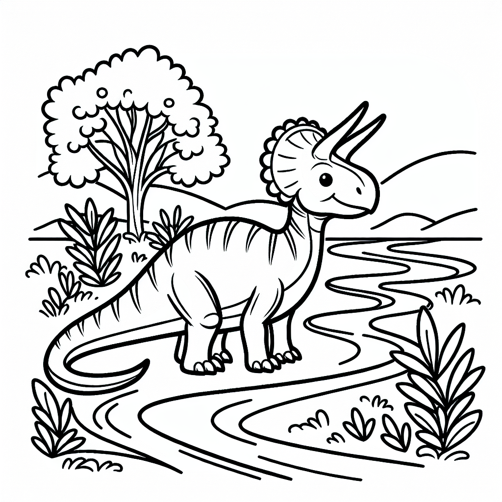 Паразауролоф у реки