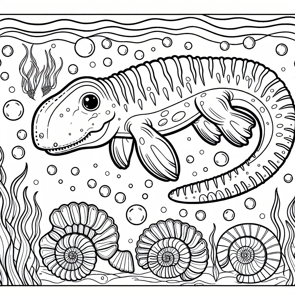 Мозазавр в древнем океане