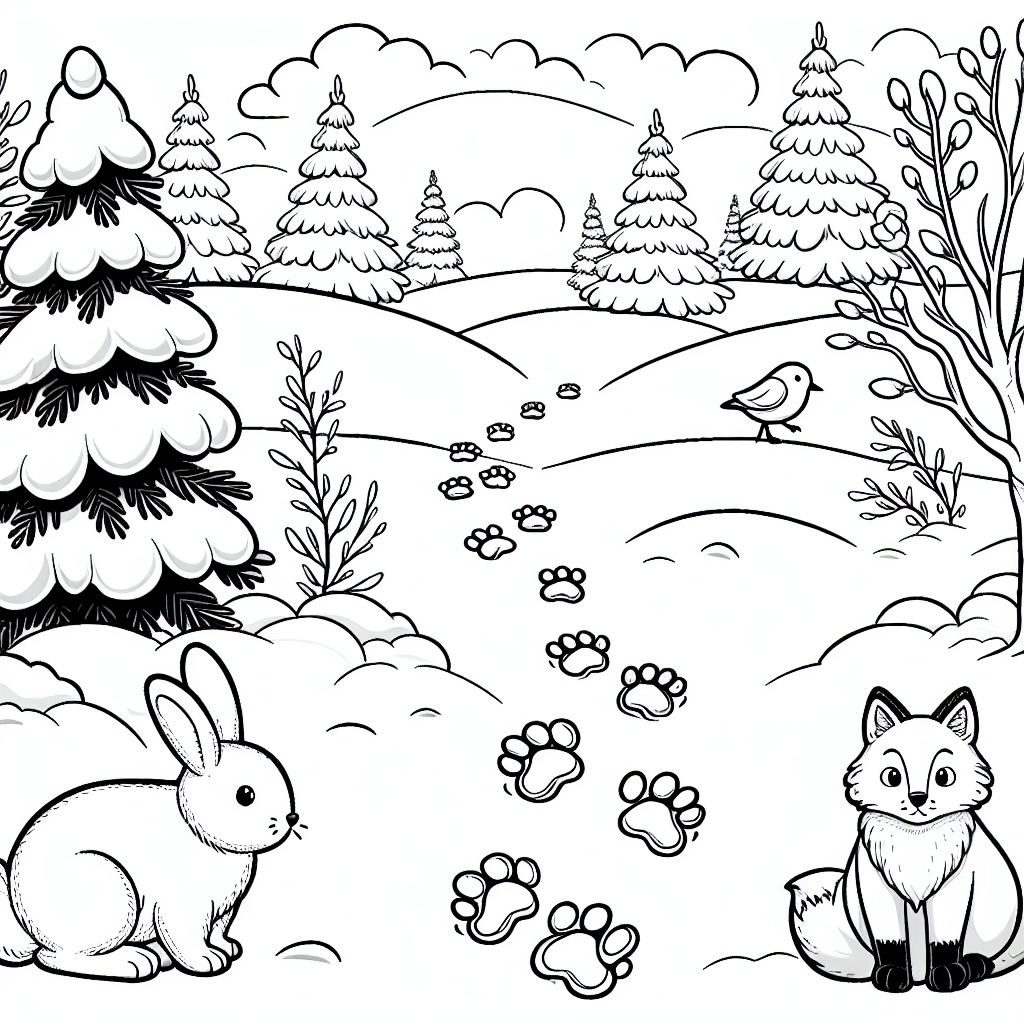 Следы на снегу