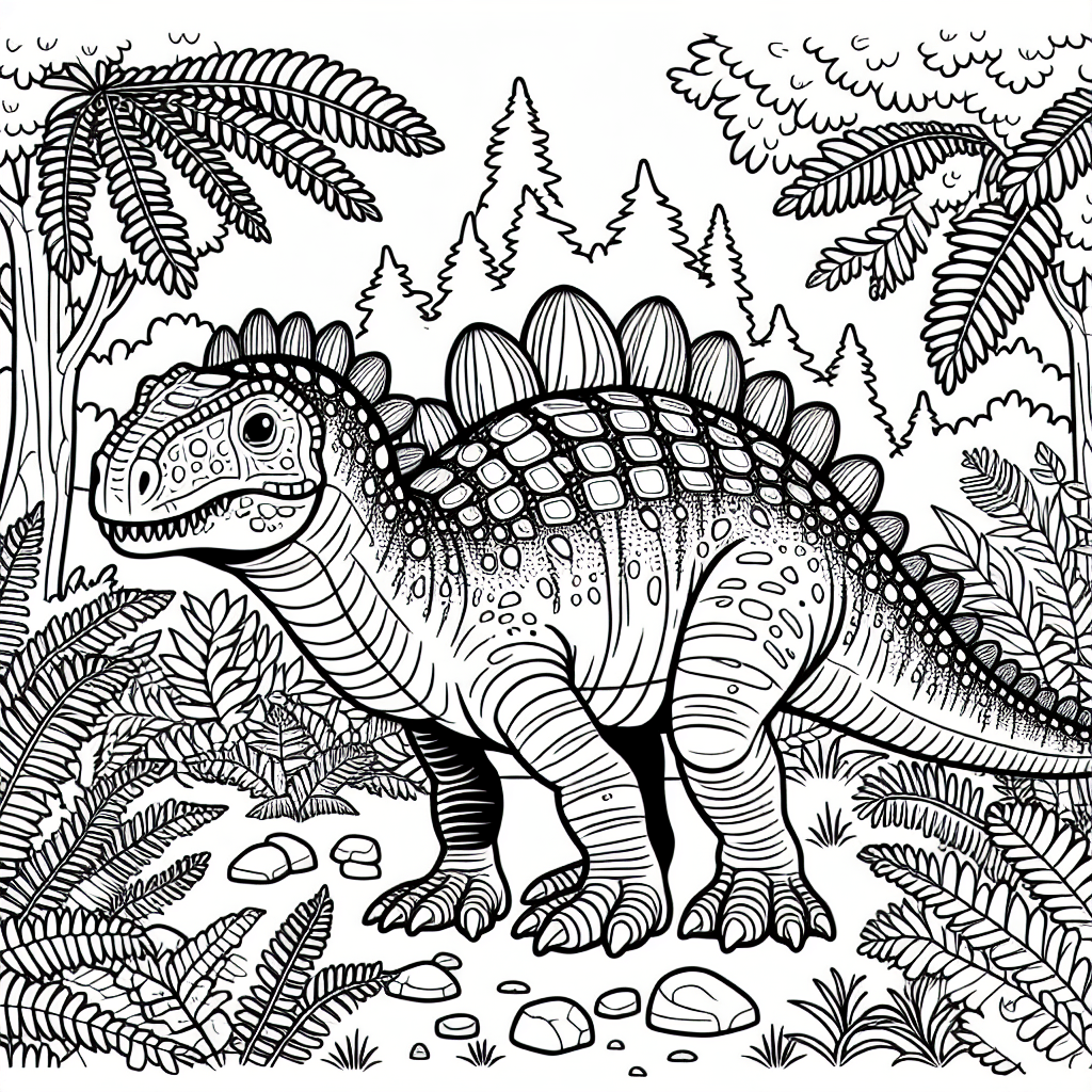 Анкилозавр в зарослях