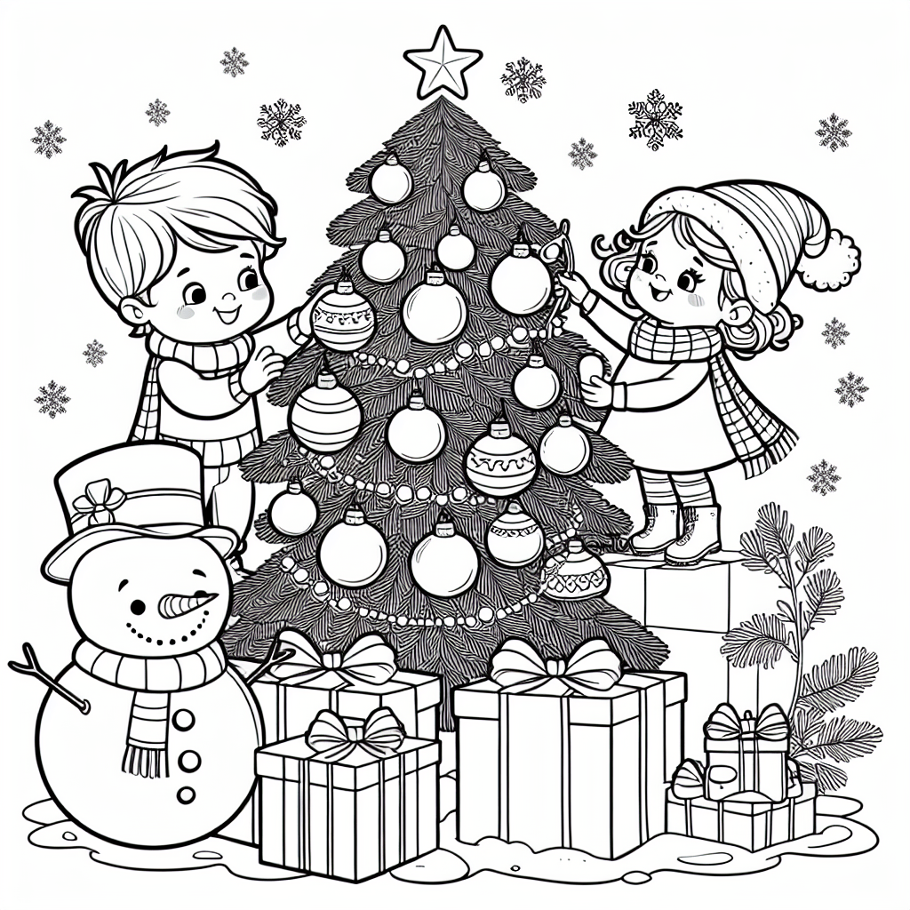 Елка и снежный друг