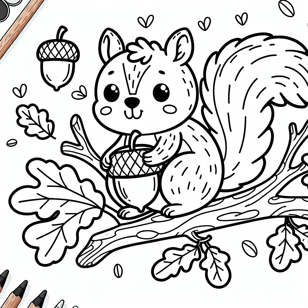 Белочка и жёлуди