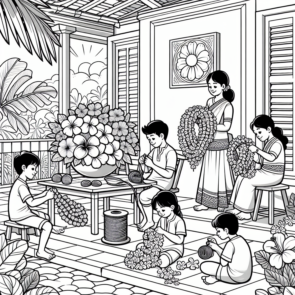 Плетём цветочные леи