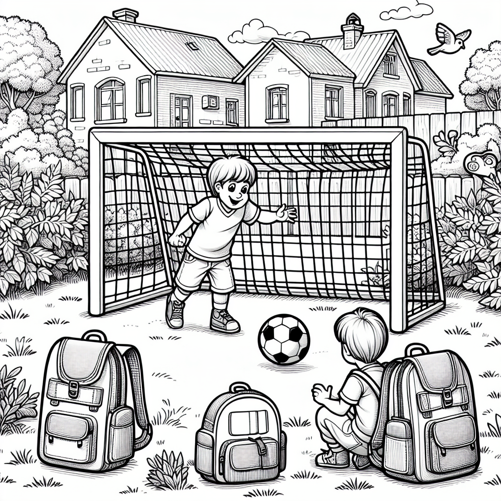 Футбол у ворот из рюкзаков