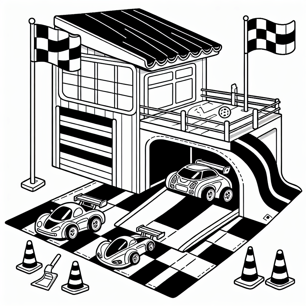 Гоночные машинки и гараж