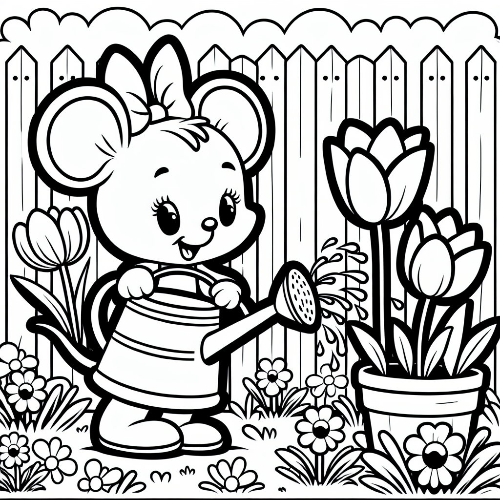 Минни в саду