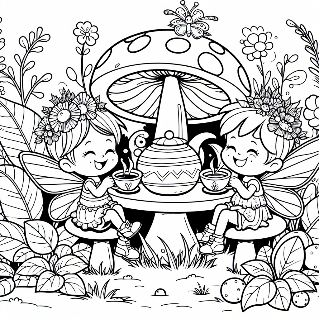 Чай у грибного столика