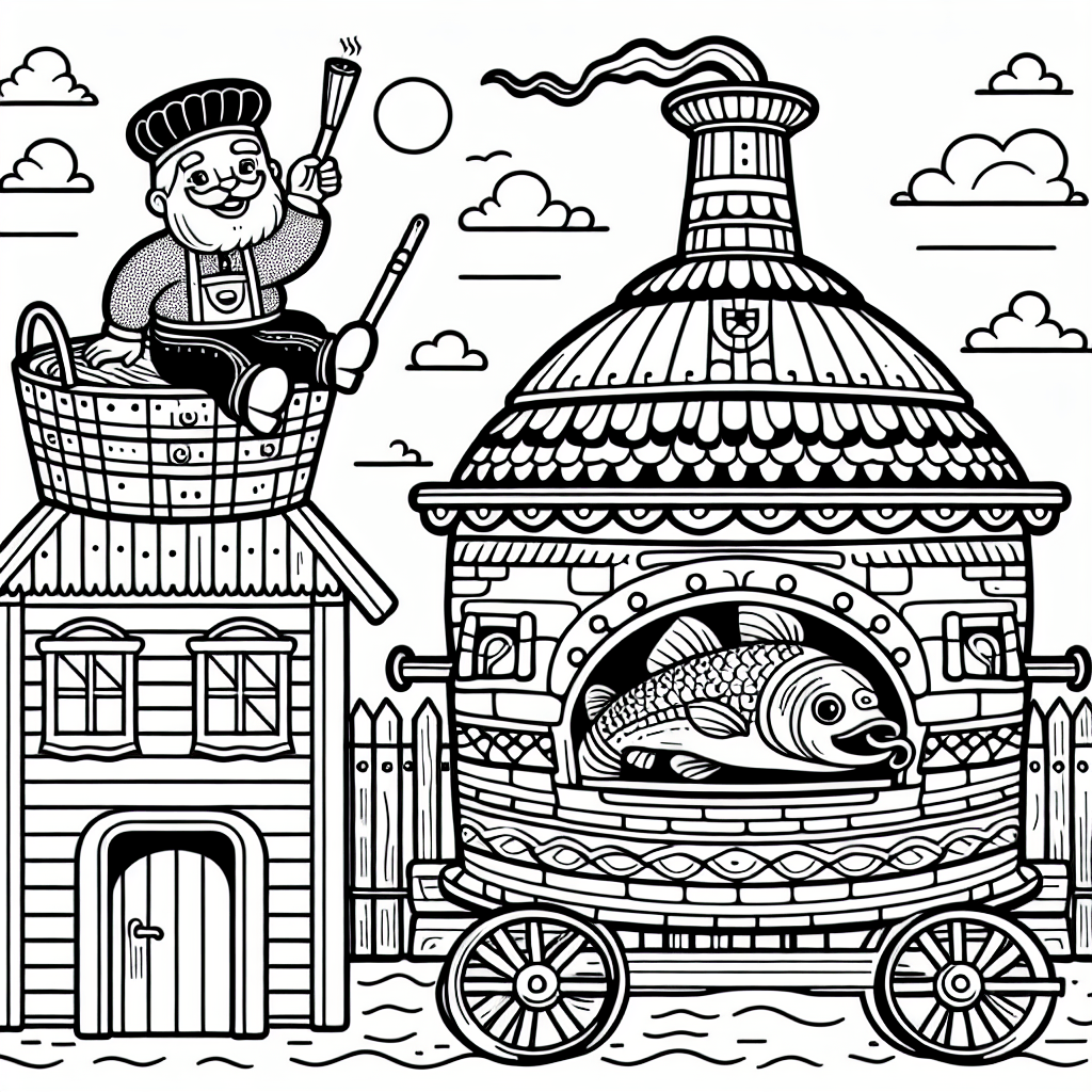 Емеля на печи