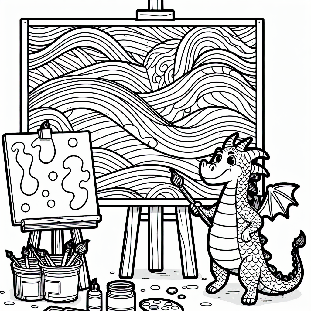 Дракон-художник