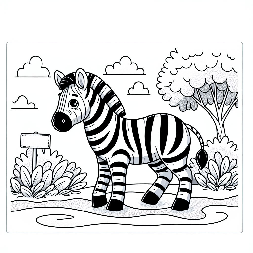 Зебра в стойке