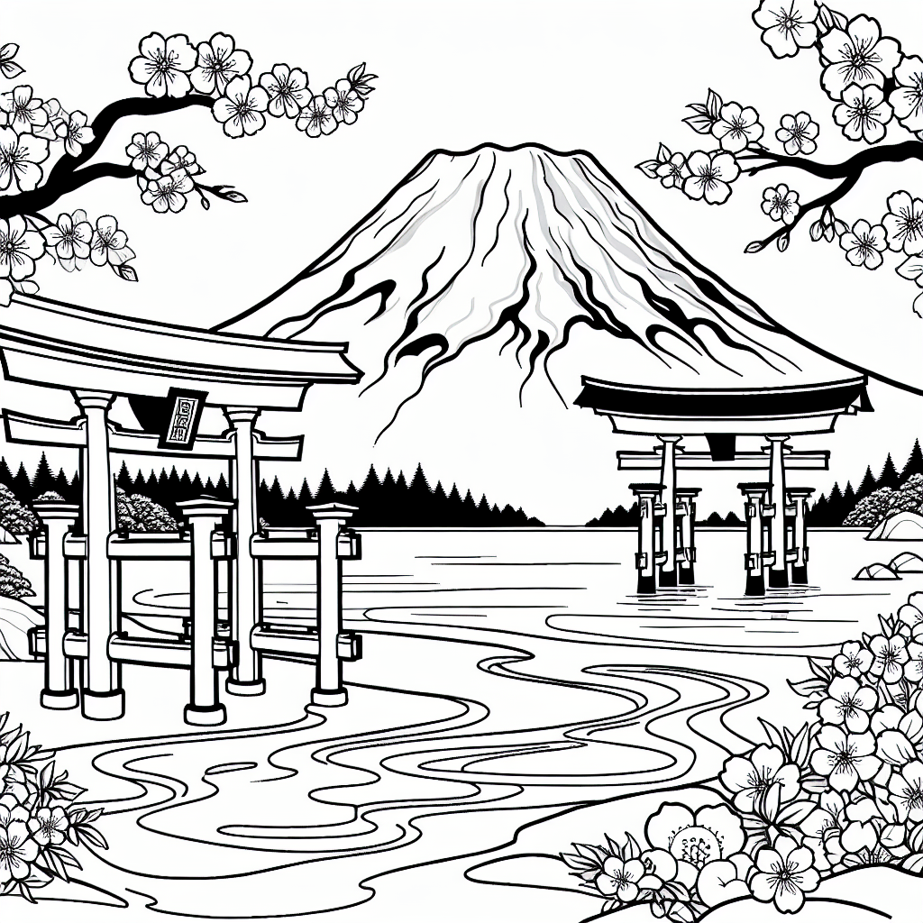 Япония: гора Фудзи и тории