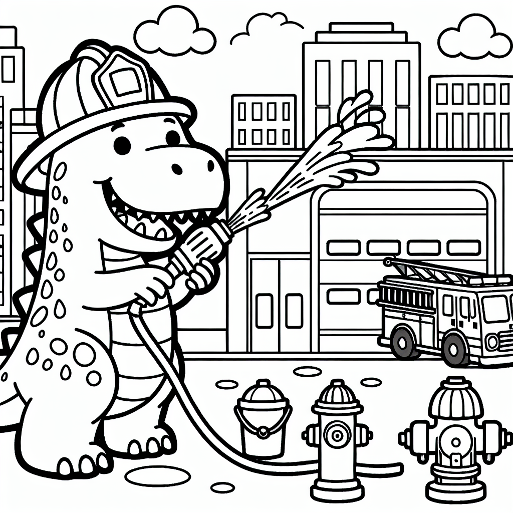 Анкилозавр у пожарной части