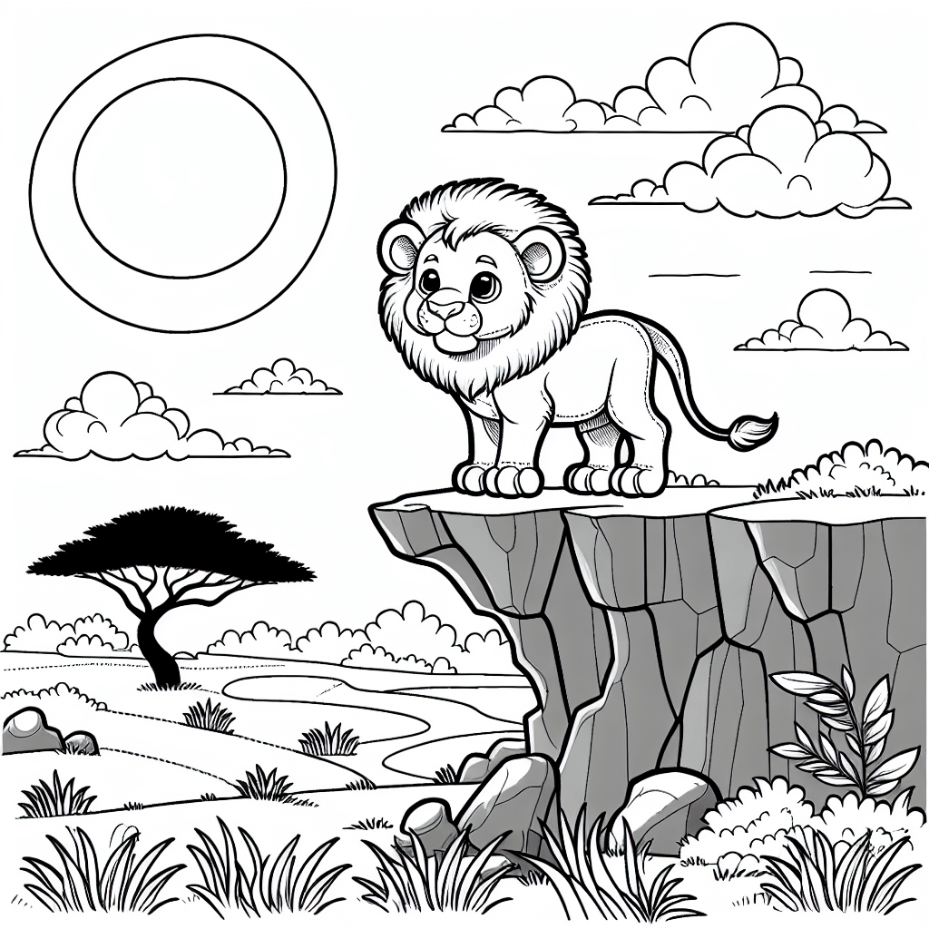 Симба на скале