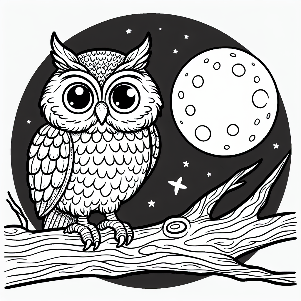 Сова и луна