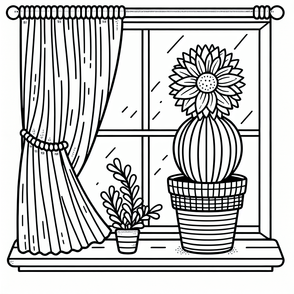 Кактус цветёт