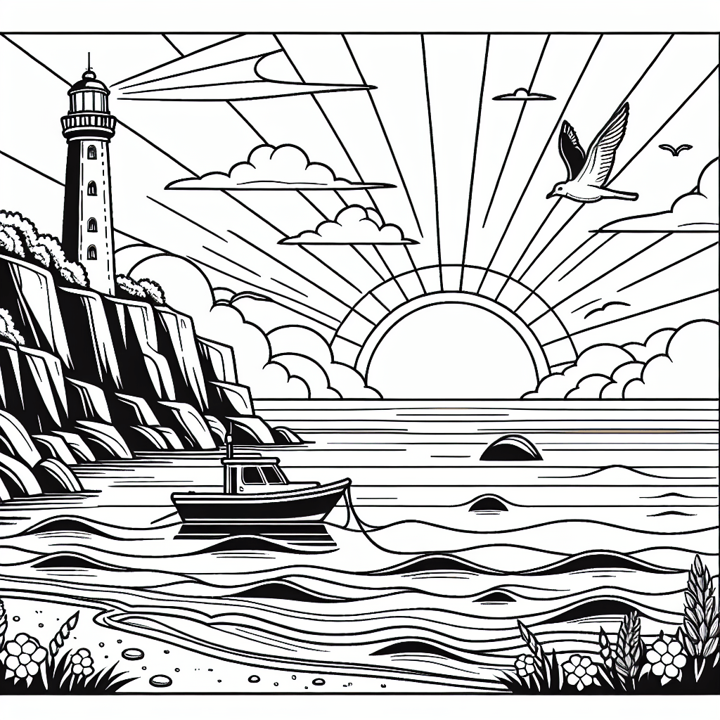 Рассвет на море