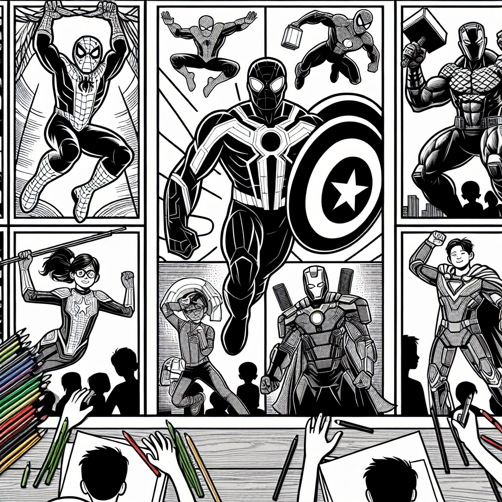 Раскраски персонажи Marvel Comics