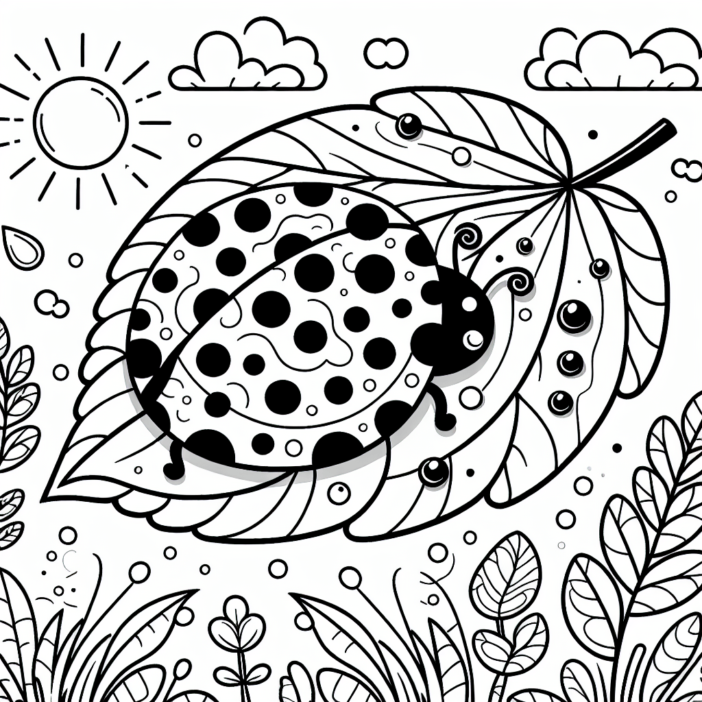 Божья коровка и роса