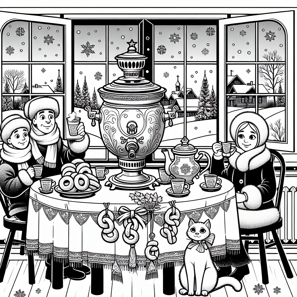 Чаепитие у самовара