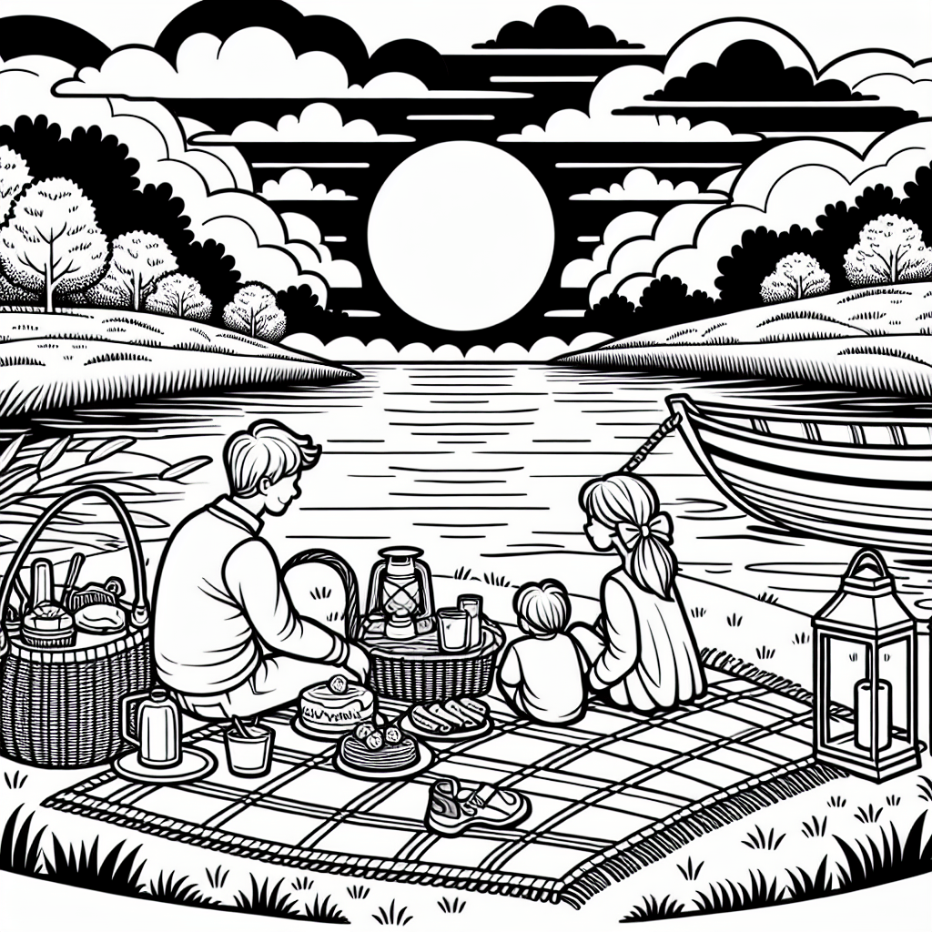 Вечерний пикник у реки