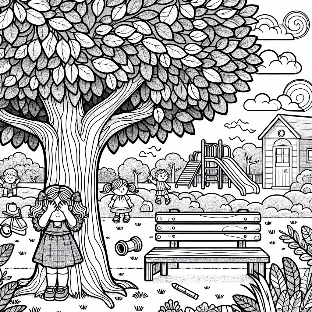 Прятки у большого дерева