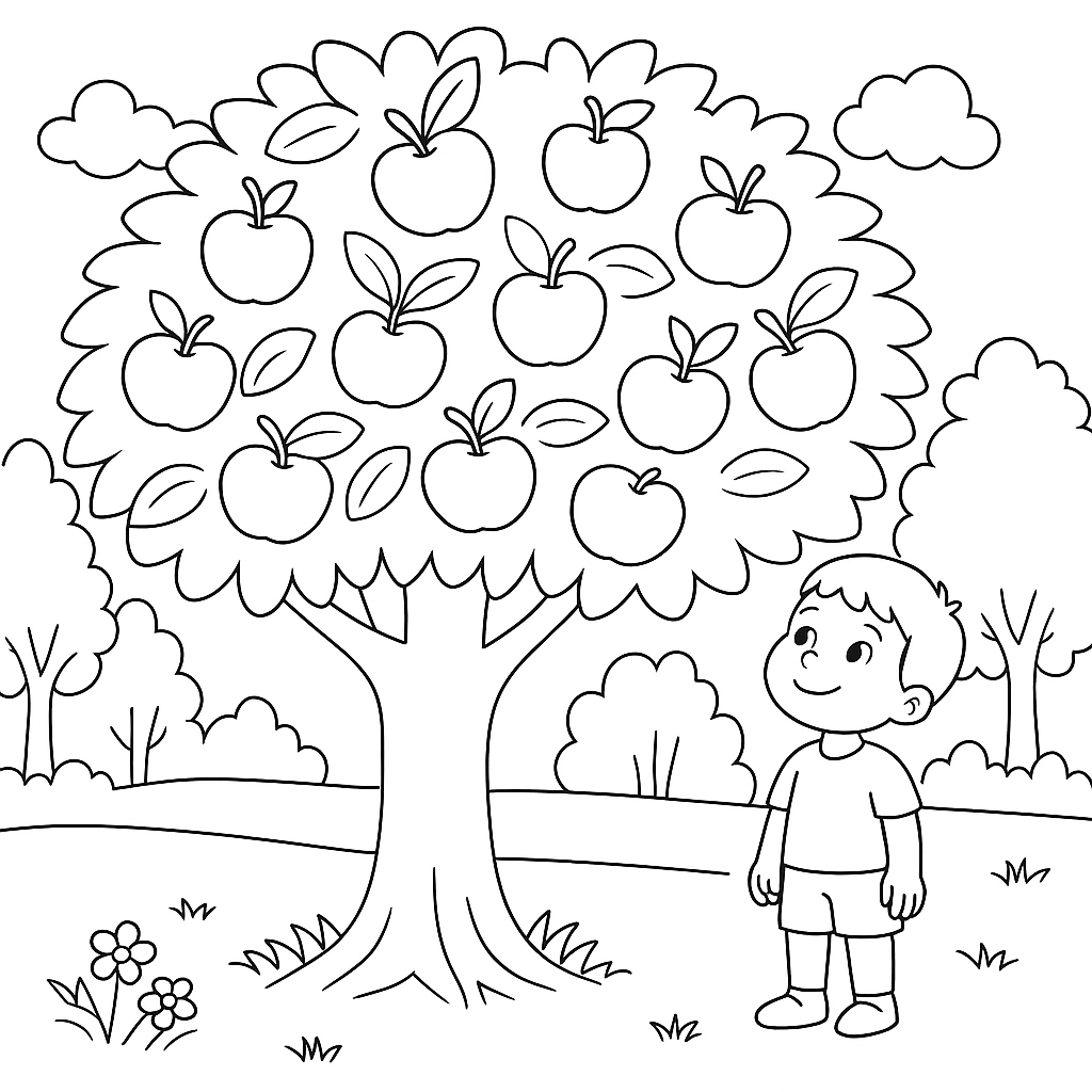 Раскраски: Щедрое дерево