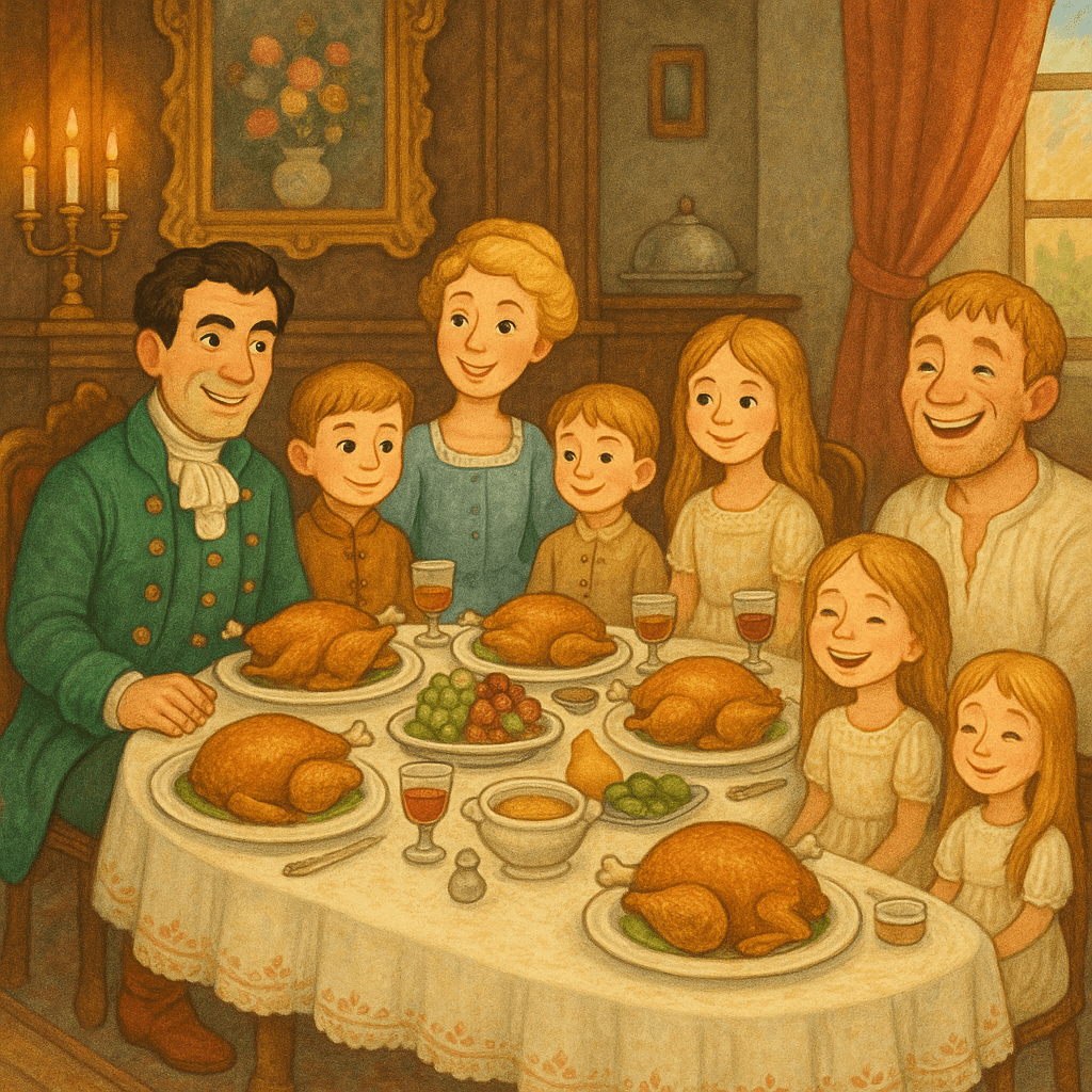 Мужик делит пять гусей между всеми, у каждого по гуся